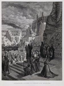 Artaxerxès accorde la liberté aux Juifs en Perse, Illustration de la Bible de Doré - Gustave Dore
