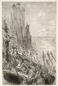 À la Ville de la Comtesse de la Fontaine, des Histoires des Jours du Roi Arthur par Charles Henry Hanson, pub.1898