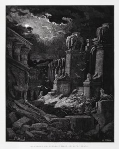 Babylone en ruines (vision de Jean-Baptiste), Illustration de la Bible de Doré - Gustave Dore