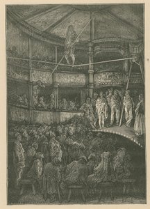 Blondin à Shoreditch, Londres (gravure) - Gustave Dore