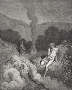 Caïn et Abel offrant leurs sacrifices, illustration de 