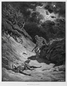 Caïn tue son frère Abel, Illustration de la Bible de Doré