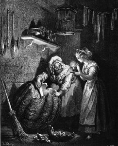 Cendrillon : illustration de Gustave Doré - dans « Les Contes » de Charles Perrault