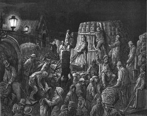 Marché de Covent Garden - Tôt le matin, 1872 - Gustave Dore