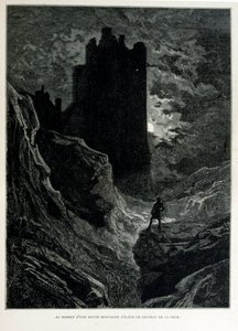 Croque-Mitaine; illustration de 1863, par Gustave Doré (1832-1883); artiste français, graveur, illustrateur. Croque-Mitaine (Le croque-mitaine) un personnage maléfique présenté aux enfants pour les effrayer et ainsi les rendre plus sages. - Gustave Dore