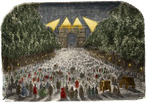 Foule admirant l