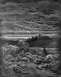 Mort des fils de Jerubbaal - Bible - Gustave Dore