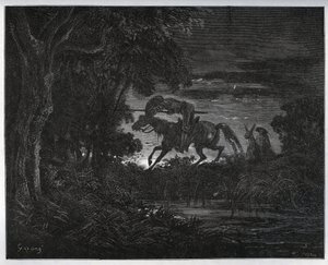 Don Quichotte et Sancho Panza au début de l