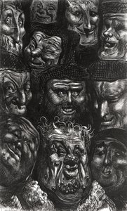 Onze visages grotesques de 