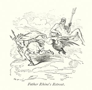 La retraite du père Rhin (gravure) - Gustave Dore