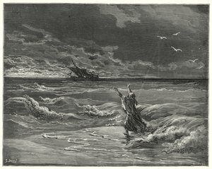 Don Quichotte : "Reviens, ma chère fille, car je te pardonne tout" (gravure) - Gustave Dore