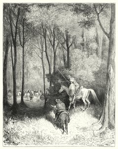 Don Quichotte de Gustave Doré : "Don Quichotte aperçut une compagnie, qu