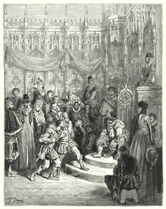Don Quichotte de Gustave Doré: "Le gouverneur Sancho Panza rendant justice" - Gustave Dore