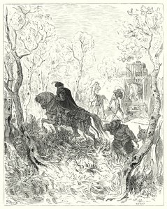 Don Quichotte de Gustave Doré : "Il se posta juste devant la porte de la cage" - Gustave Dore