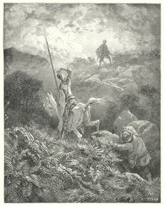 Don Quichotte de Gustave Doré: "Il aperçut au sommet d