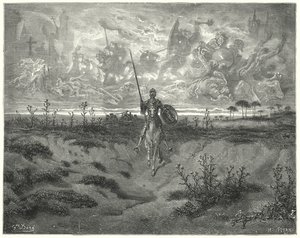 Don Quichotte de Gustave Doré : "Il voyagea presque toute la journée"