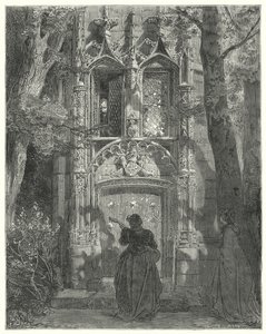 Don Quichotte de Gustave Doré : « Ici la demoiselle courtisane termina sa chanson » - Gustave Dore