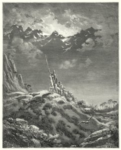 Don Quichotte de Gustave Doré: "Vers le royaume de Micomicon" (gravure) - Gustave Dore