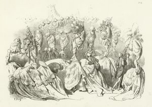 Coiffures sous le règne de Louis XVI (gravure) - Gustave Dore