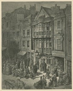 Illustration représentant Bishopsgate Street - Gustave Dore
