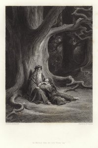 Illustration pour Vivien par Alfred Tennyson - Gustave Dore