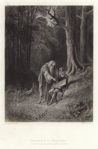 Illustration pour Vivien par Alfred Tennyson - Gustave Dore