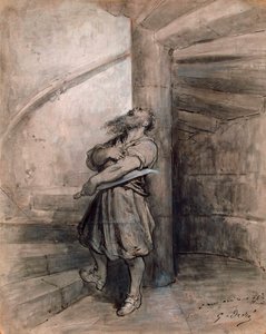 Illustration pour le conte Barbe Bleue de Charles Perrault, avant 1862 - Gustave Dore