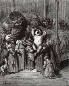 Illustration du livre Gargantua et Pantagruel de Rabelais, 1854 - Gustave Dore