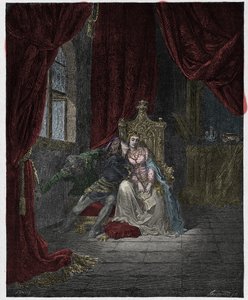 Inferno, Chant 5 : Paolo et Francesca, illustration de "La Divine Comédie" de Dante Alighieri, 1885 - Gustave Dore