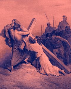 Jésus tombant sous la croix - Bible