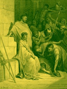 Jésus est moqué par les soldats romains - Bible - Gustave Dore