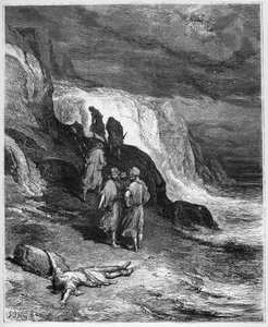 Jupiter et le passager - des "Fables" de Jean de La Fontaine - Gustave Dore