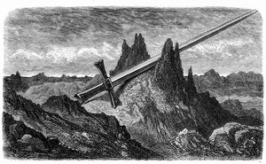 La "Brèche de Roland", montagne fendue par Durandal, l