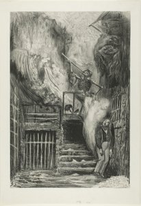 La Rue de la Vieille Lanterne : Le Suicide de Gérard de Nerval - Gustave Dore