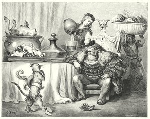 Le Maître Chat ou le Chat Botté (gravure) - Gustave Dore