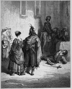 Les deux coqs - des "Fables" de Jean de La Fontaine - Gustave Dore