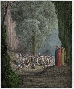 Purgatoire, Chant 24 : Les âmes gourmandes pleurant sous l