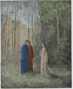 Purgatorio, Chant 5 : Dante parle avec Pia de Tolomei - Gustave Dore