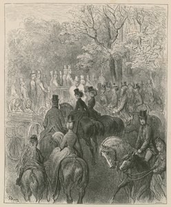 Rotten Row, Hyde Park, Londres - Gustave Dore