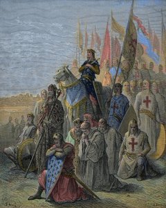 Saint Louis arrive devant Damiette - Capture de la ville égyptienne par les croisés le 6 juin - Gustave Dore