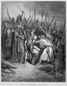 Samuel tue Agag, Illustration de la Bible de Doré - Gustave Dore