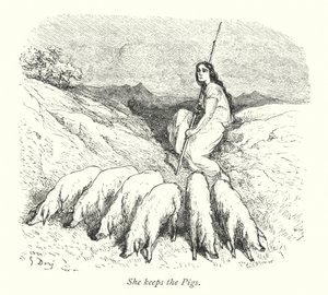 Elle garde les cochons (gravure)