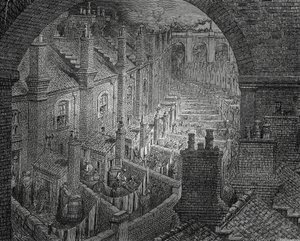 Taudis de Londres, gravure par Gustave Doré (1832-1883) - Gustave Dore