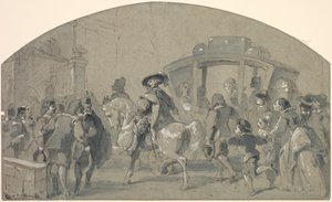 Scène de rue recto, croquis verso, vers 1848-49 - Gustave Dore