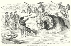 Le Banderillero dans la chaise (gravure) - Gustave Dore