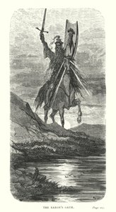 Le serment du baron (gravure) - Gustave Dore