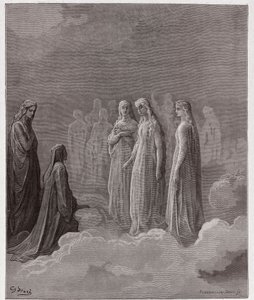 La Divine Comédie, Paradiso, Chant 3 : Le premier royaume : Piccarda Donati et les âmes dont les vœux ont été brisés - par Dante Alighieri (1265-1321) - Illustration par Gustave Doré (1832-1883) - Gustave Dore