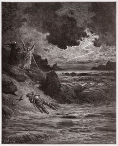 La Divine Comédie, Purgatorio, Chant 5 : Le corps de Buonconte da Montefeltro dans l