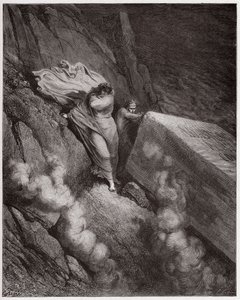 La Divine Comédie, Enfer, Chant 11: La tombe brûlante du pape Anastase II - Illustration de Gustave Doré - Gustave Dore