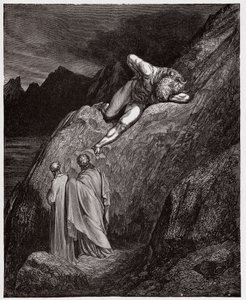 La Divine Comédie, Enfer, Chant 12: Le Minotaure sur la falaise brisée - Illustration de Gustave Doré - Gustave Dore